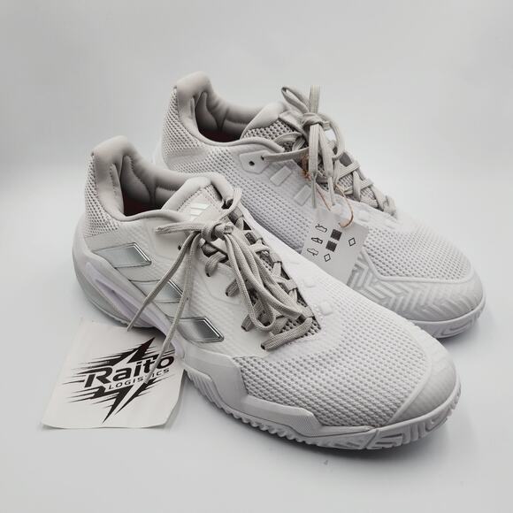 Adidas Shoes - Womens Size 10 Adidas Tennis Shoes Barricade 13 Athletic Cloud White Gray IF0407